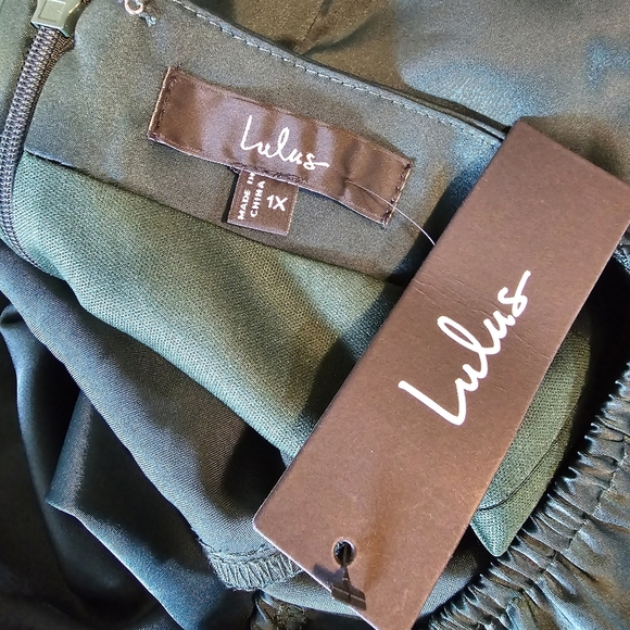 Lulus Eternal Heart Emerald Green Satin Long Sleeve Maxi Dress, 1X - Picture 10 of 10